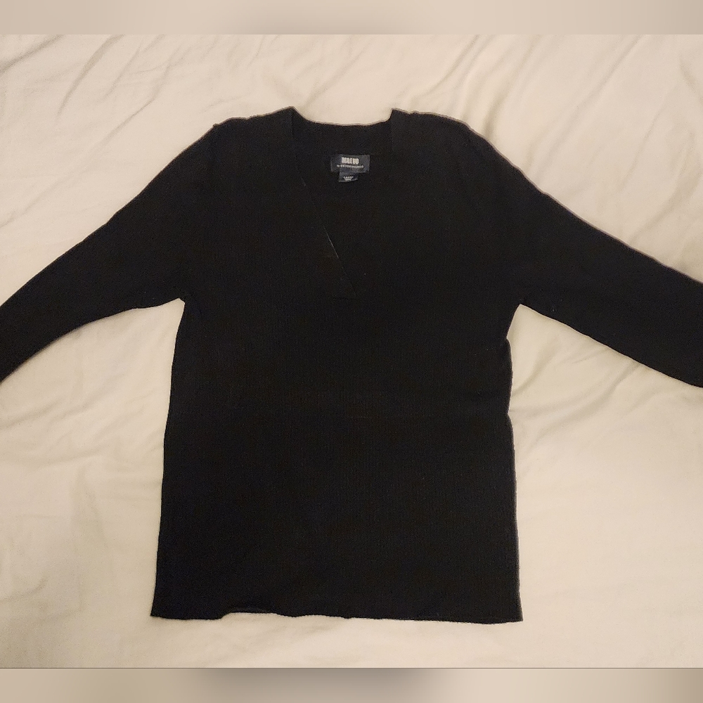 Maeve from Anthropologie black, v neck sweater